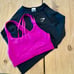 Bundle of Gymshark Vital Semaless Cropped Top and Athleta Run Free Bra XS