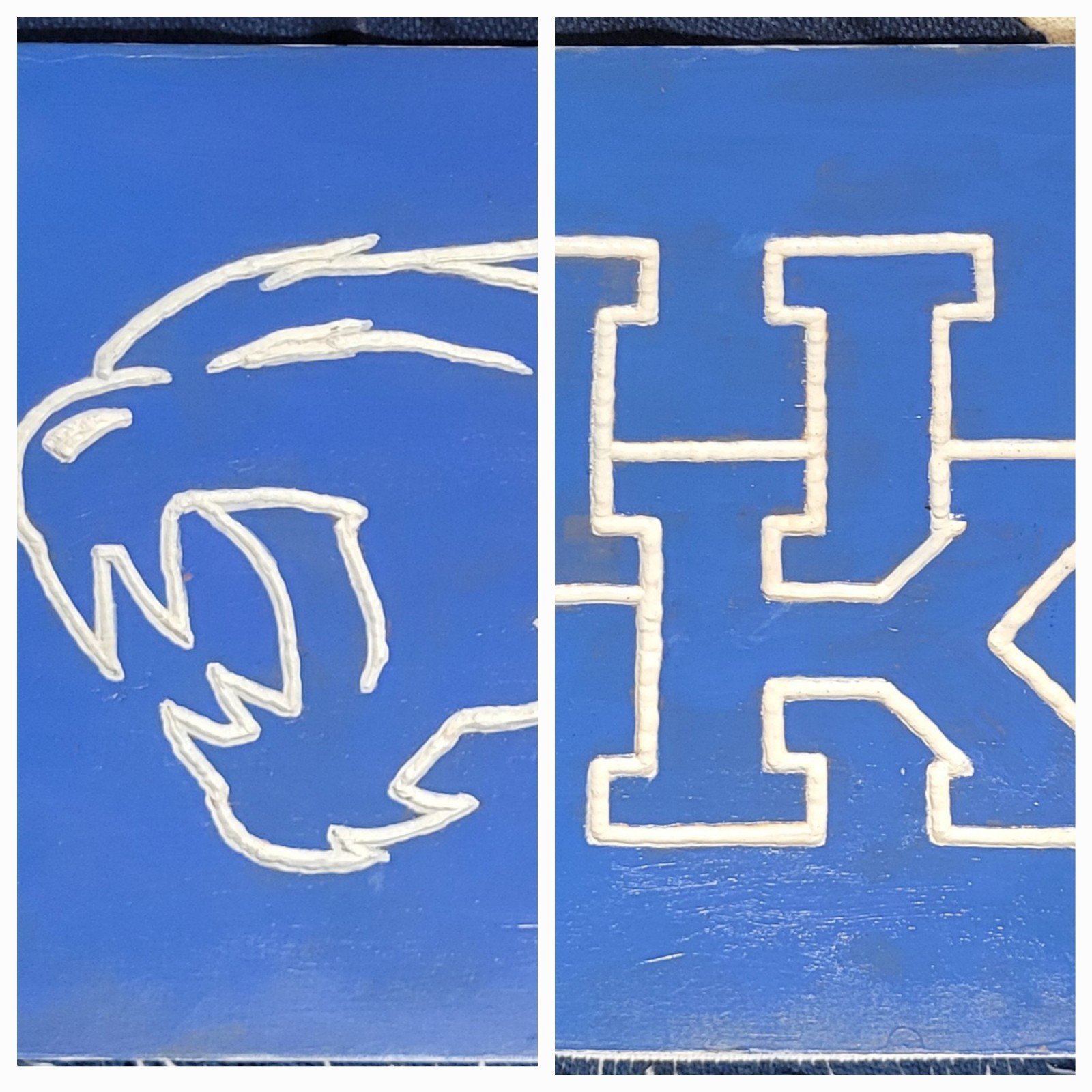 Kentucky Wildcats Handmade Sign Front & Back