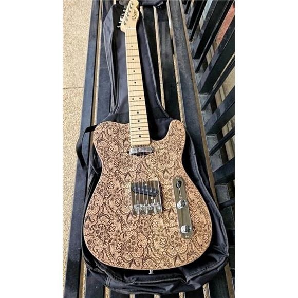 NICE PLAYING NEW CUSTOM 6 STRING PAISLEY ENGRAVED TL STYLE ELECTRIC GUITAR XC 6.