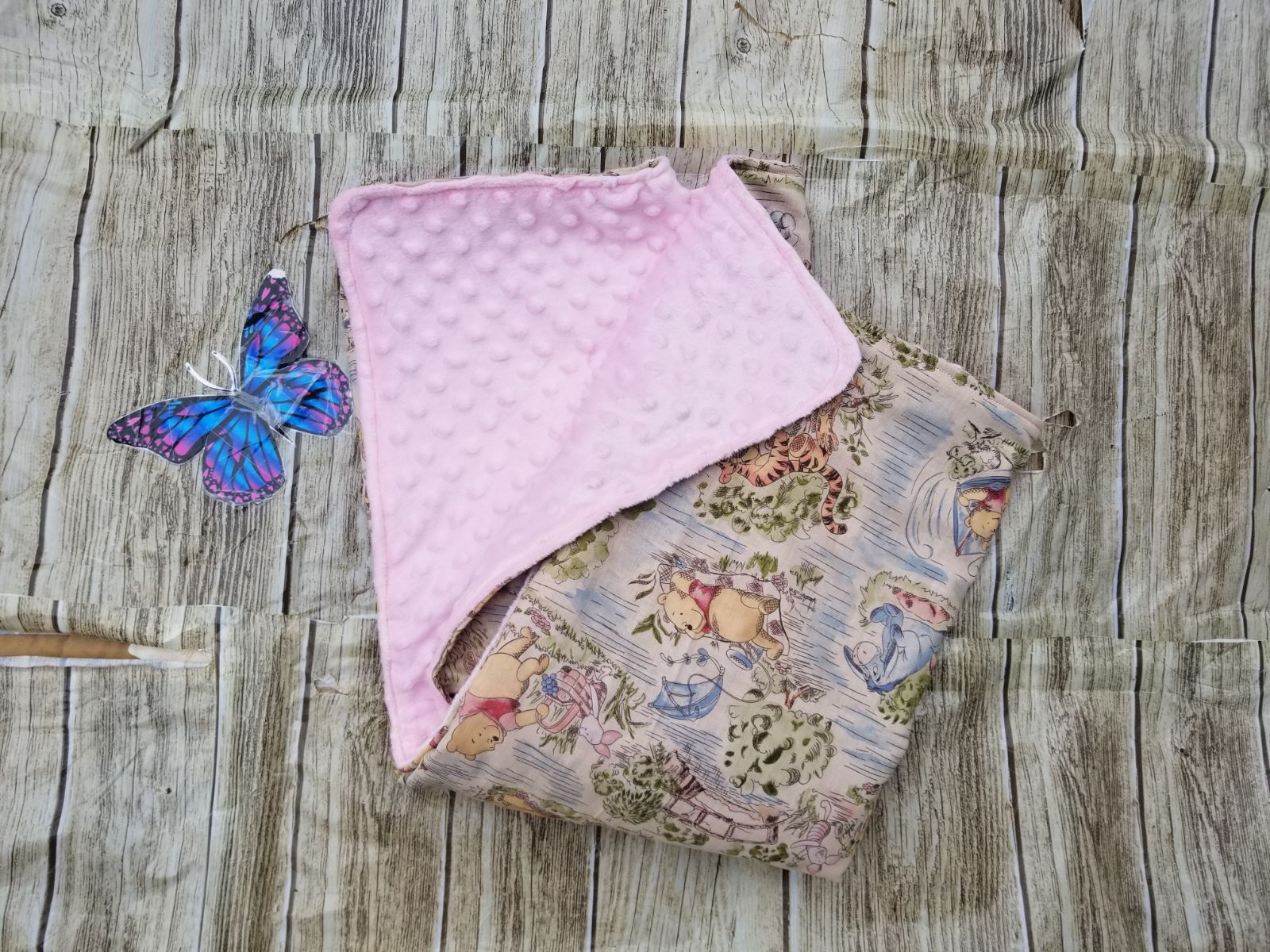 Winnie The Pooh Toile Cotton Baby Blanke