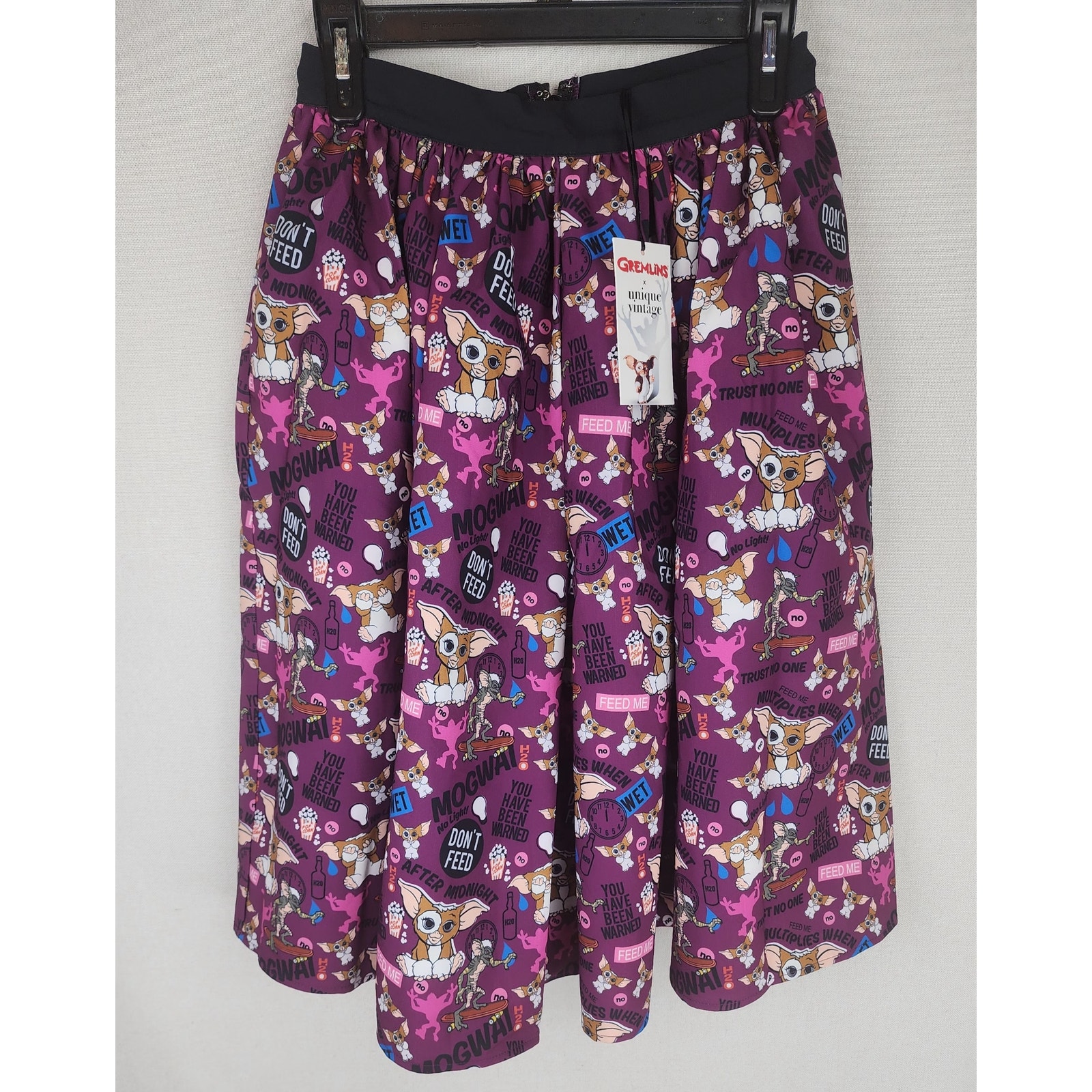 Unique Vintage Skirt Womens 4 Gremlins Movie Mogwai Gizmo Fun Corpcore Swing