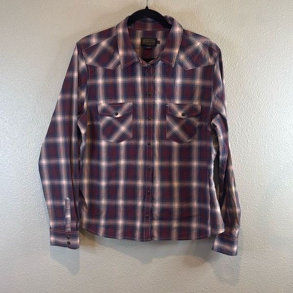 Pendleton plaid button front top XL