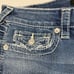 True Religion Women Jennie Curvy MR Big T Capri Flap Crop Jeans Size 33 New
