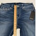 True Religion Women Jennie Curvy MR Big T Capri Flap Crop Jeans Size 33 New
