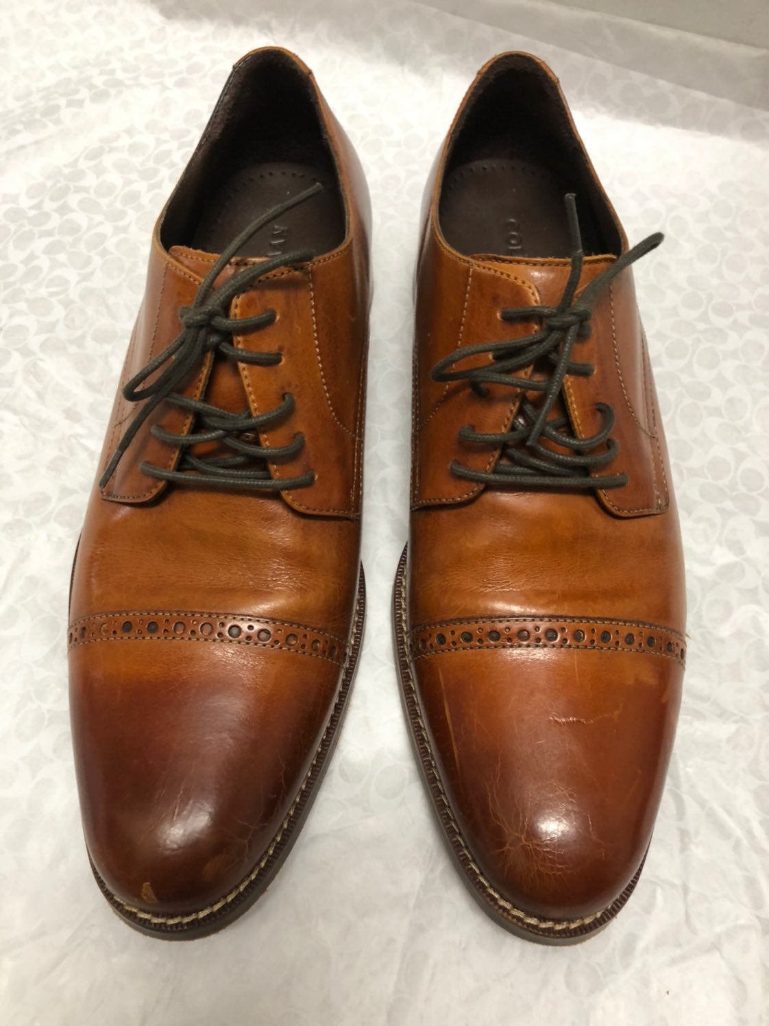 Mens Cole Haan Brown Oxford Shoes 8.5