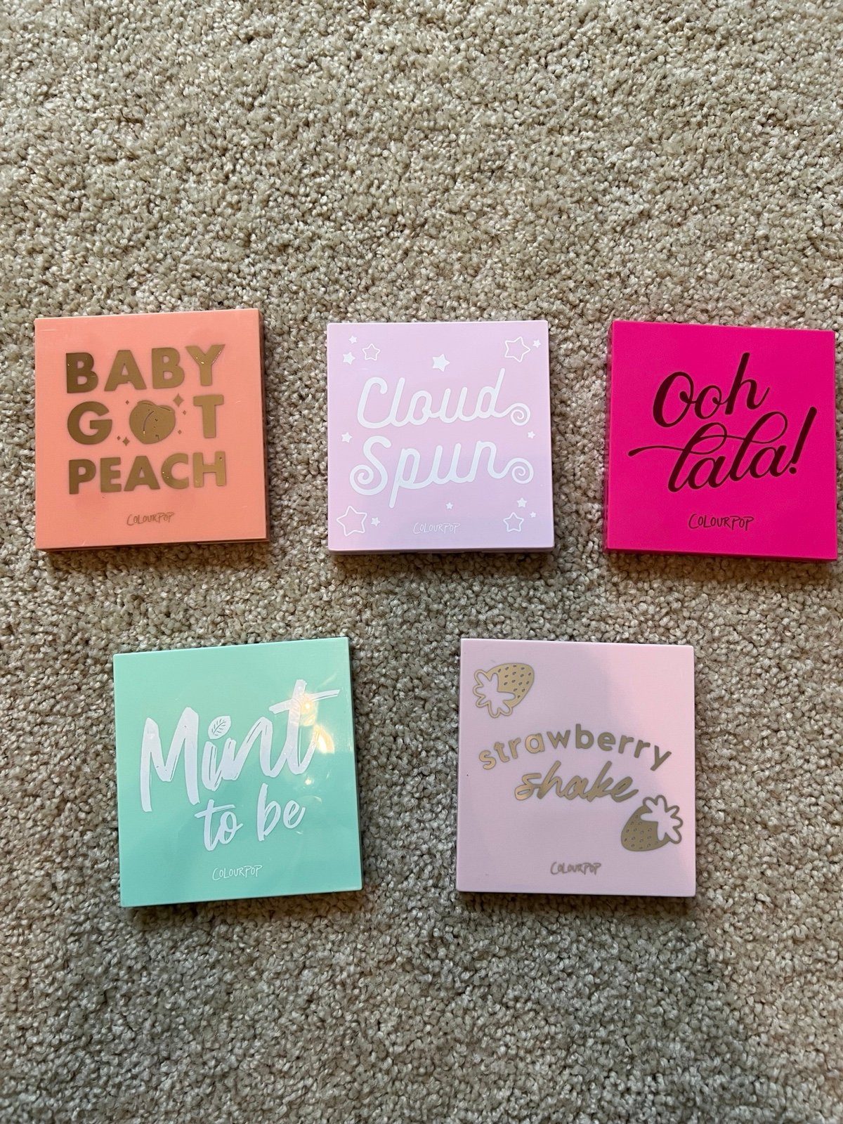 Colourpop monochromatic palettes