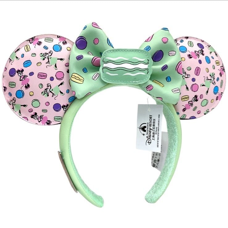 Loungefly Disney Parks Pastel Macaroon Paris City Minnie Mouse Ears Headband