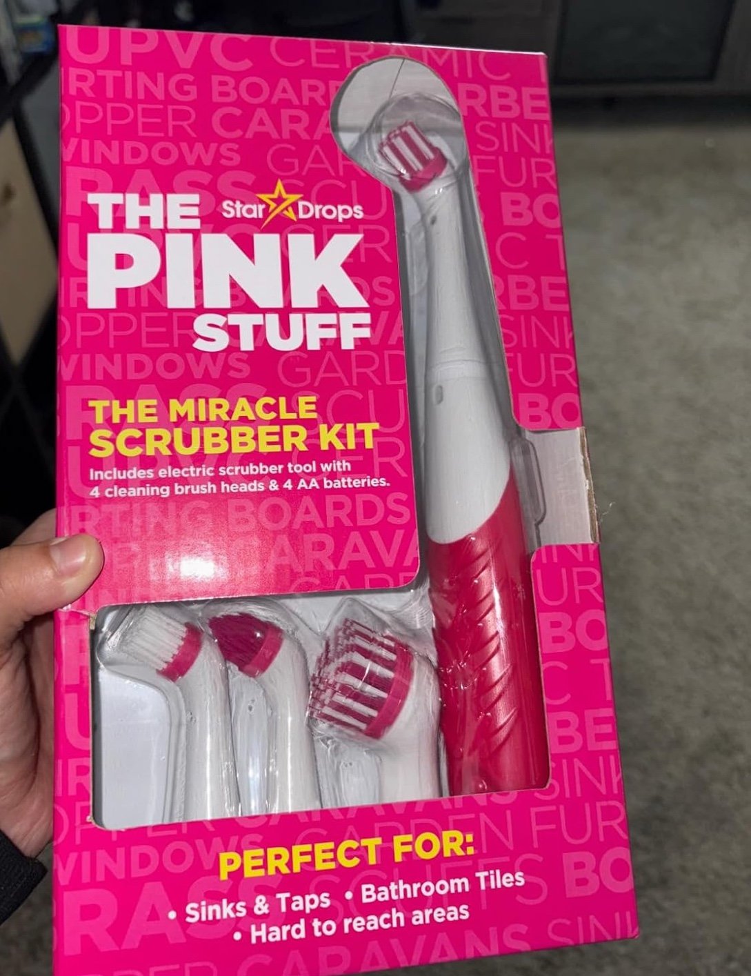 Stardrops - The Pink Stuff - The Miracle Scrubber Kit - 4 Cleaning Brush Heads