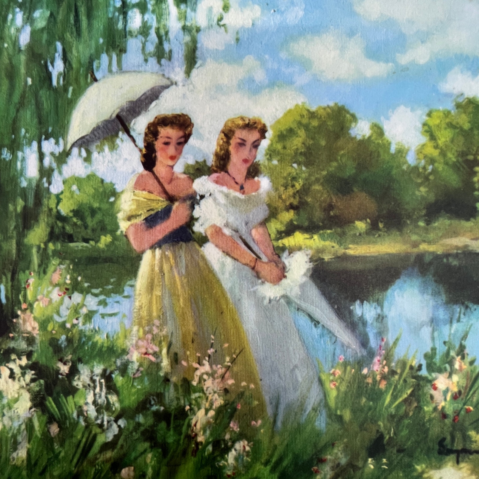 1959 Little Women L. Desmond Donald Art Co. Print Holland 10x12 FL6-3