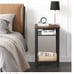 Furniture Home 3-Tier Industrial End Table with Metal Mesh Storage Shelves L2