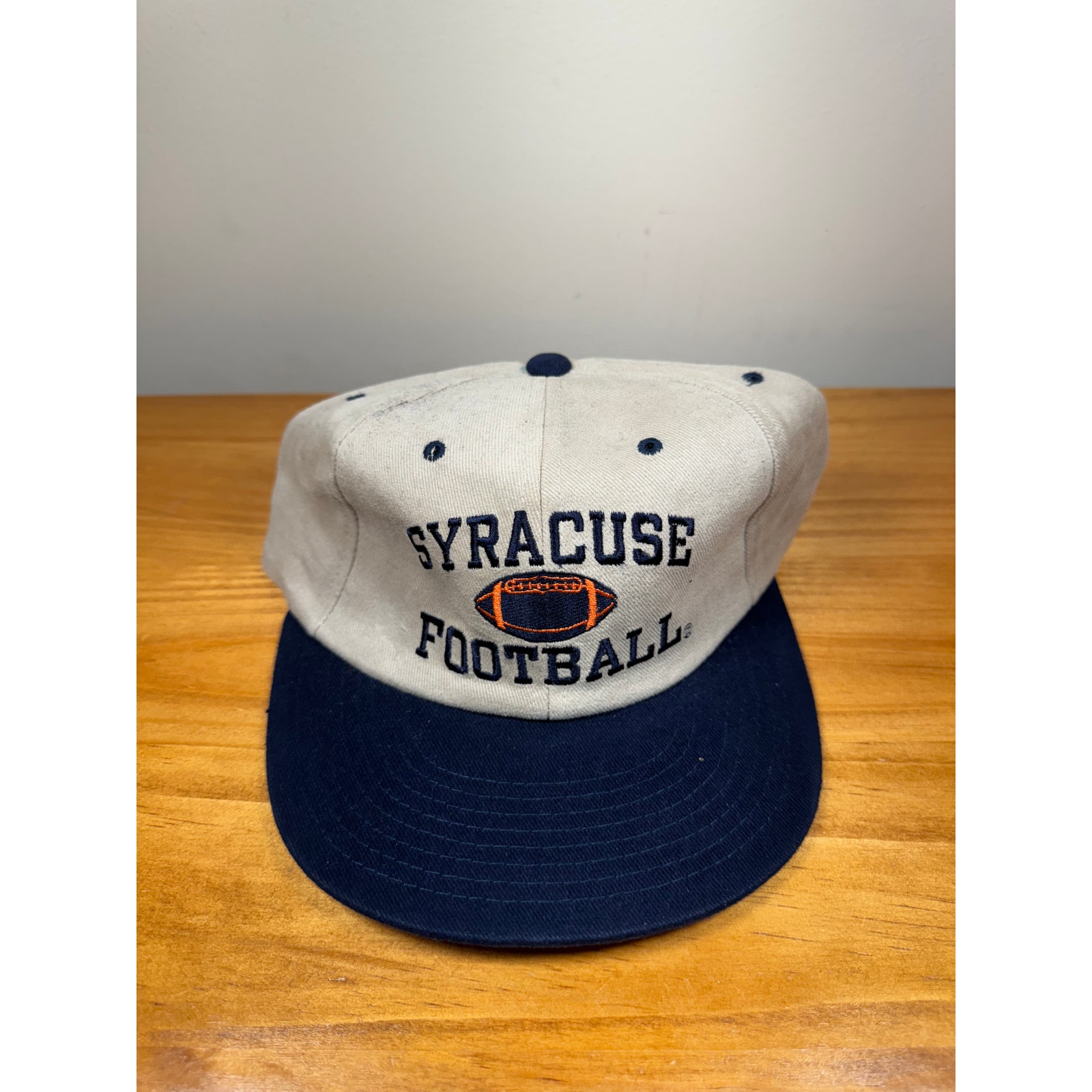 NEW RARE Deadstock VTG 1990s Syracuse NCAA Champion Hat - Khaki/Blue/Orange