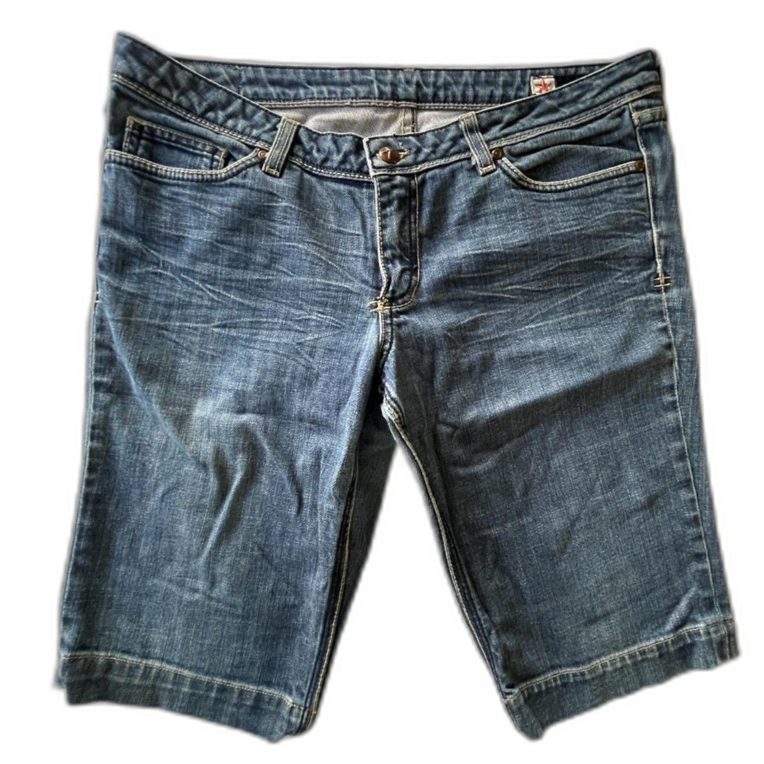 Vintage Y2K People's Liberation Jean Shorts Men 32 Jorts Grunge 90 Denim Hip-Hop