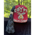 Vintage SHRINE Masonic Fez Hat Egypt Drum Corp Felt Rhinestone Freemason Cap