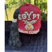 Vintage SHRINE Masonic Fez Hat Egypt Drum Corp Felt Rhinestone Freemason Cap