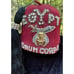 Vintage SHRINE Masonic Fez Hat Egypt Drum Corp Felt Rhinestone Freemason Cap