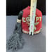 Vintage SHRINE Masonic Fez Hat Egypt Drum Corp Felt Rhinestone Freemason Cap