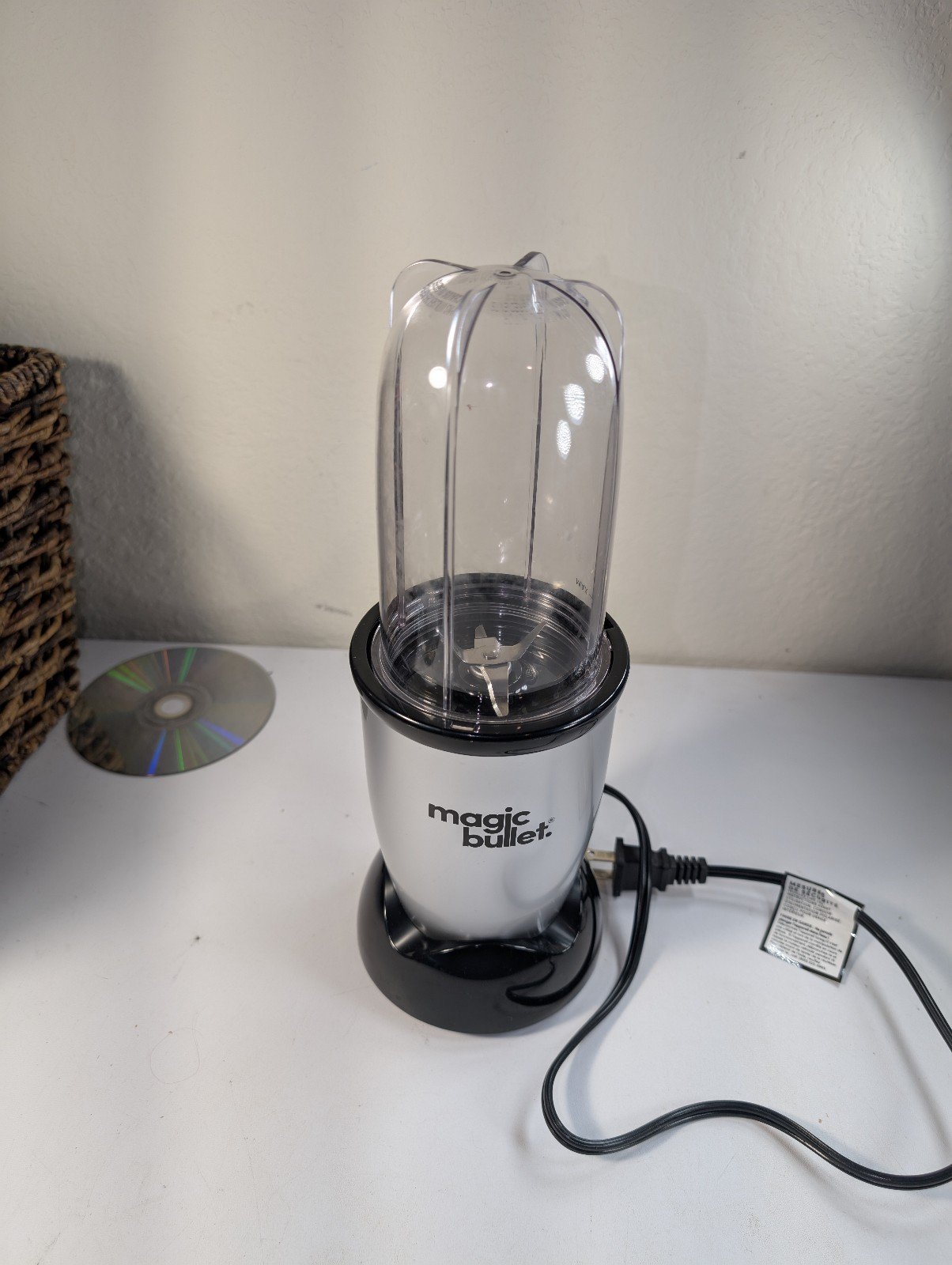 Original Magic Bullet Mini Blender & Mixer in Small - Silver / BACK