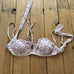 Somerfeild Swim Cabrita Top & Byron Bottom White Pink Floral Peony EUC