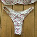Somerfeild Swim Cabrita Top & Byron Bottom White Pink Floral Peony EUC