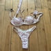 Somerfeild Swim Cabrita Top & Byron Bottom White Pink Floral Peony EUC