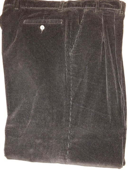 MENS PANTS, BLACK CORDUROY, SIZE 42 X 30