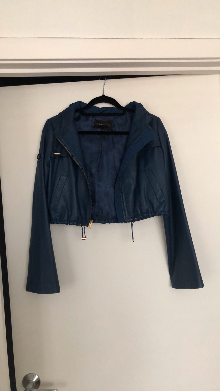 BCBG MaxAzria Crop Leather Jacket
