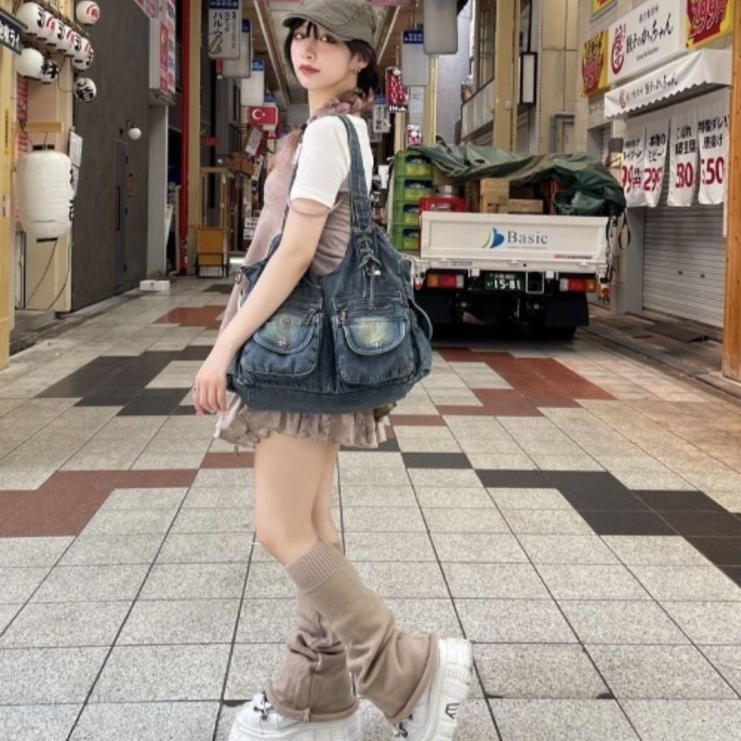 贅沢品 XU】2way bag denim バッグ