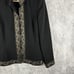 Vintage Marie St. Claire Suit Jacket Black Gold Floral Embroidered Lined Size 12