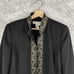 Vintage Marie St. Claire Suit Jacket Black Gold Floral Embroidered Lined Size 12