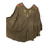 VTG 60 70S WOMENS DISCO FLOWER EMBROIDERED SUEDE LEATHER CAPE PONCHO JACKET COAT