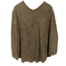 VTG 60 70S WOMENS DISCO FLOWER EMBROIDERED SUEDE LEATHER CAPE PONCHO JACKET COAT