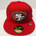 New Era San Francisco 49ers Super Bowl Patch 59FIFTY Fitted Hat Cap Red Sz 7 3/8