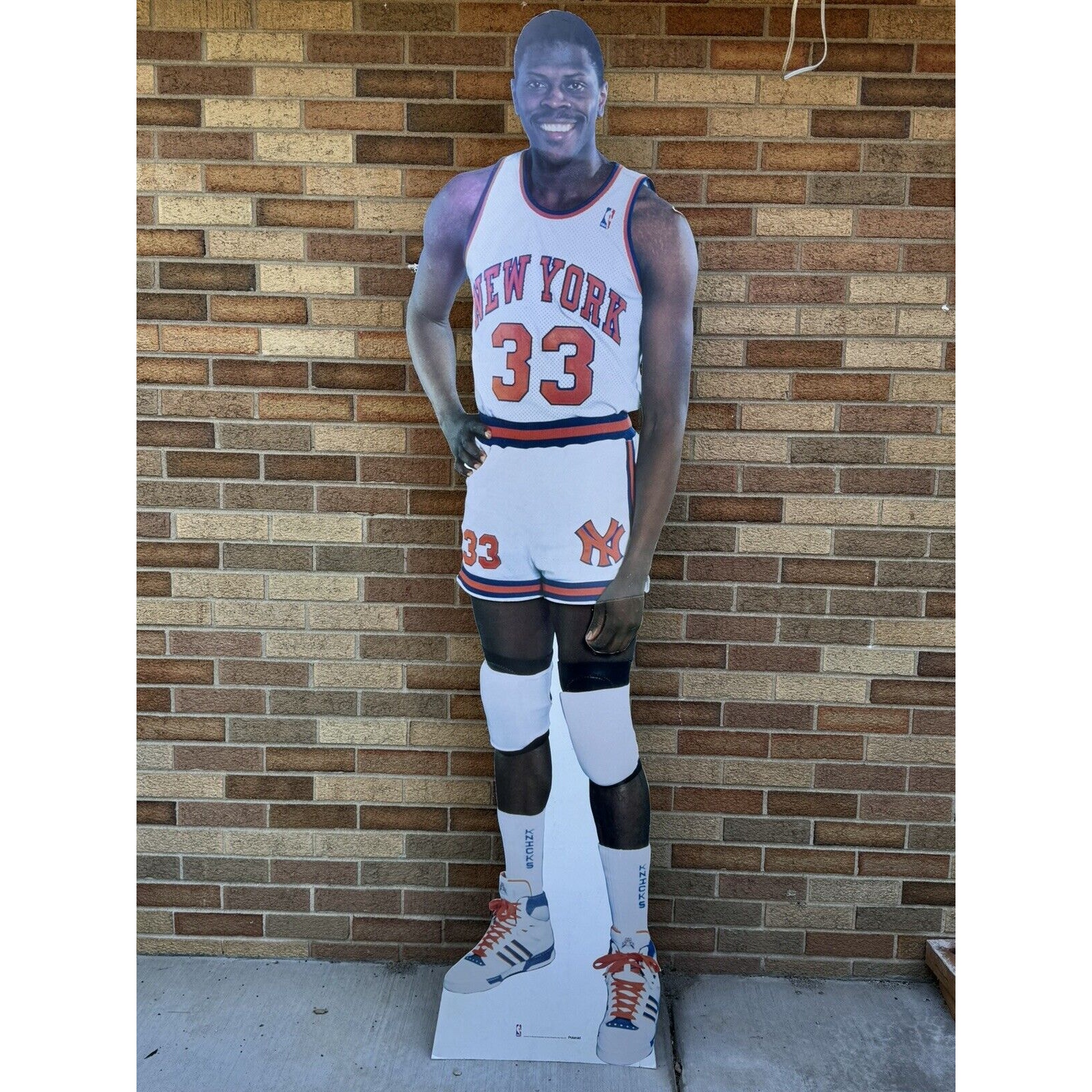 Vintage New York Knicks Patrick Ewing Life-Sized Polaroid Cardboard Standee 80s