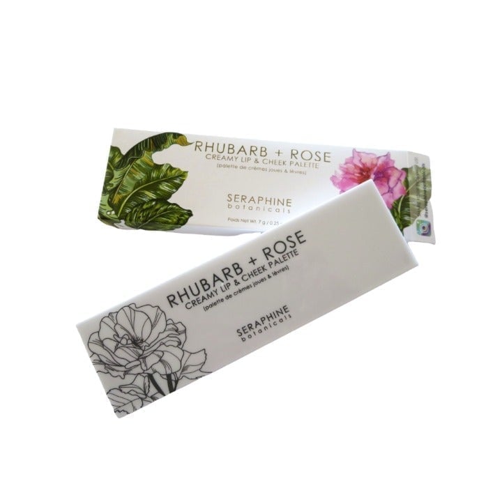 SERAPHINE BOTANICALS Rhubarb + Rose - Creamy Lip - Cheek Palette 7g/0.25 oz