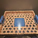 Woven Large Tray w/Blue Accents