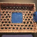 Woven Large Tray w/Blue Accents