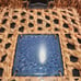 Woven Large Tray w/Blue Accents