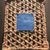 Woven Large Tray w/Blue Accents