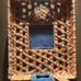 Woven Large Tray w/Blue Accents