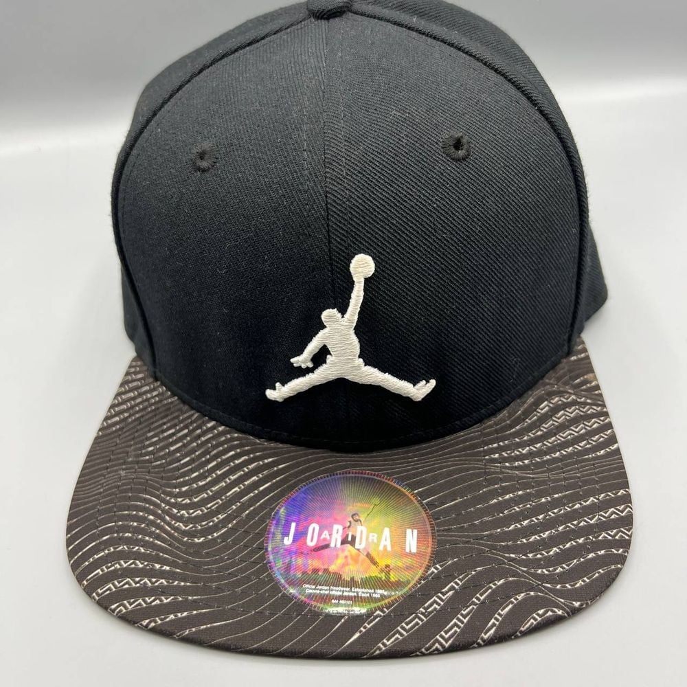 Air Jordan Hat Men Black Retro 12 Embroidered Jumpman Snap Back Cap
