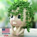 Face Flower Pot Head Planter Open Eyes Succulent Plant DIY Gifts Ideal Decor