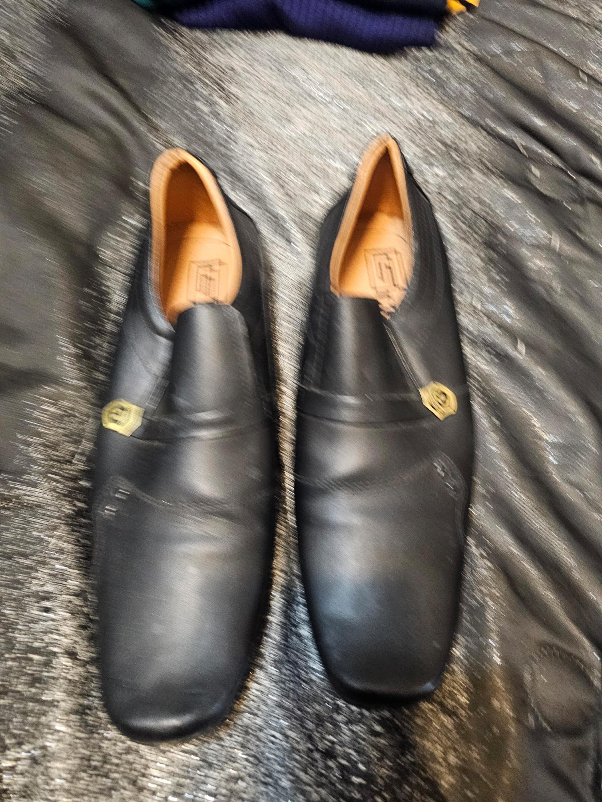 Vintage Mens Shoes Charriol Brand Black Leather