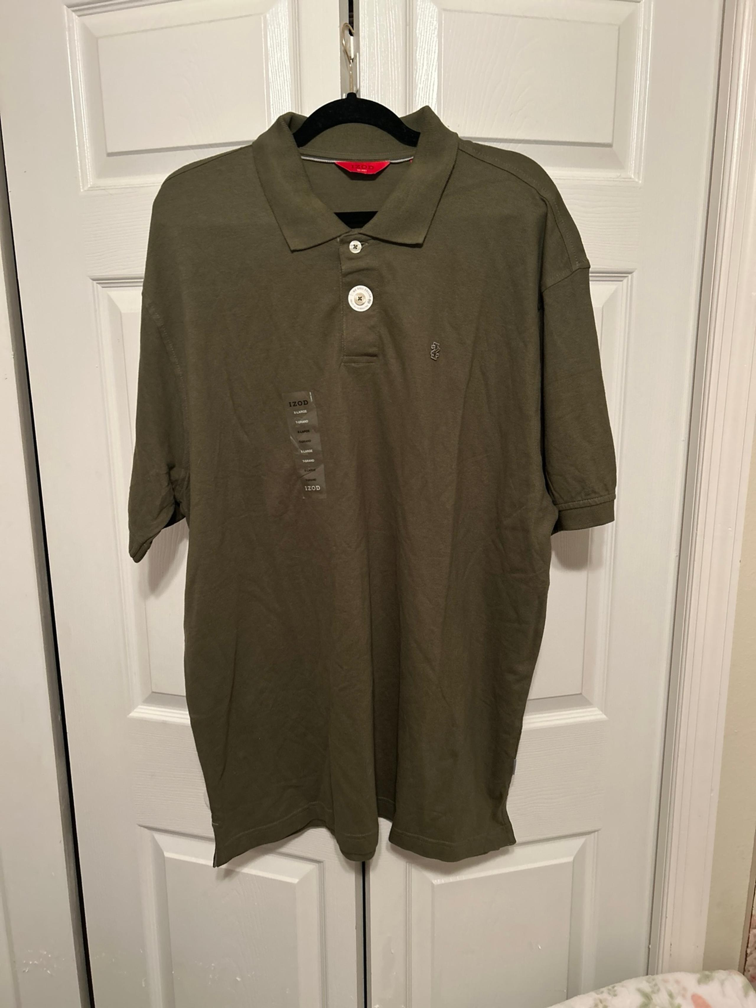 Men’s NWT Izod green polo shirt XL
