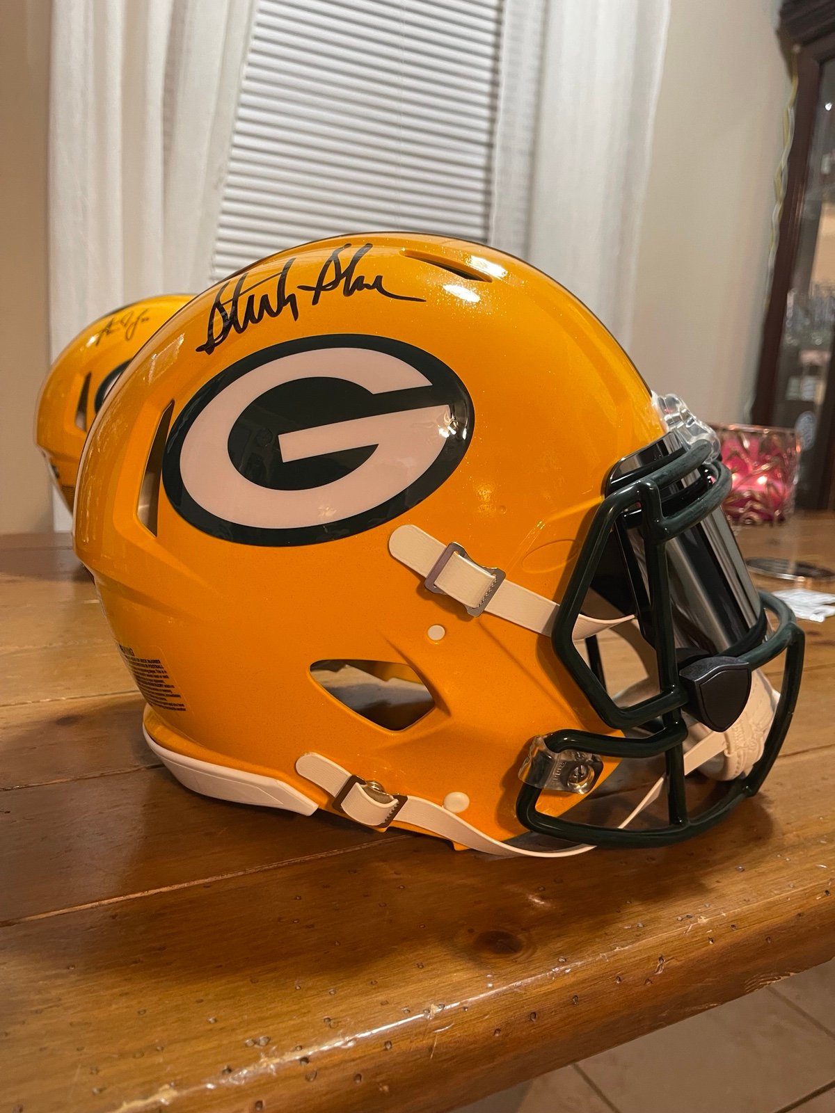 Sterling Sharpe-Riddell, Full Size Speed Authentic Helmet-GREEN BAY PACKERS