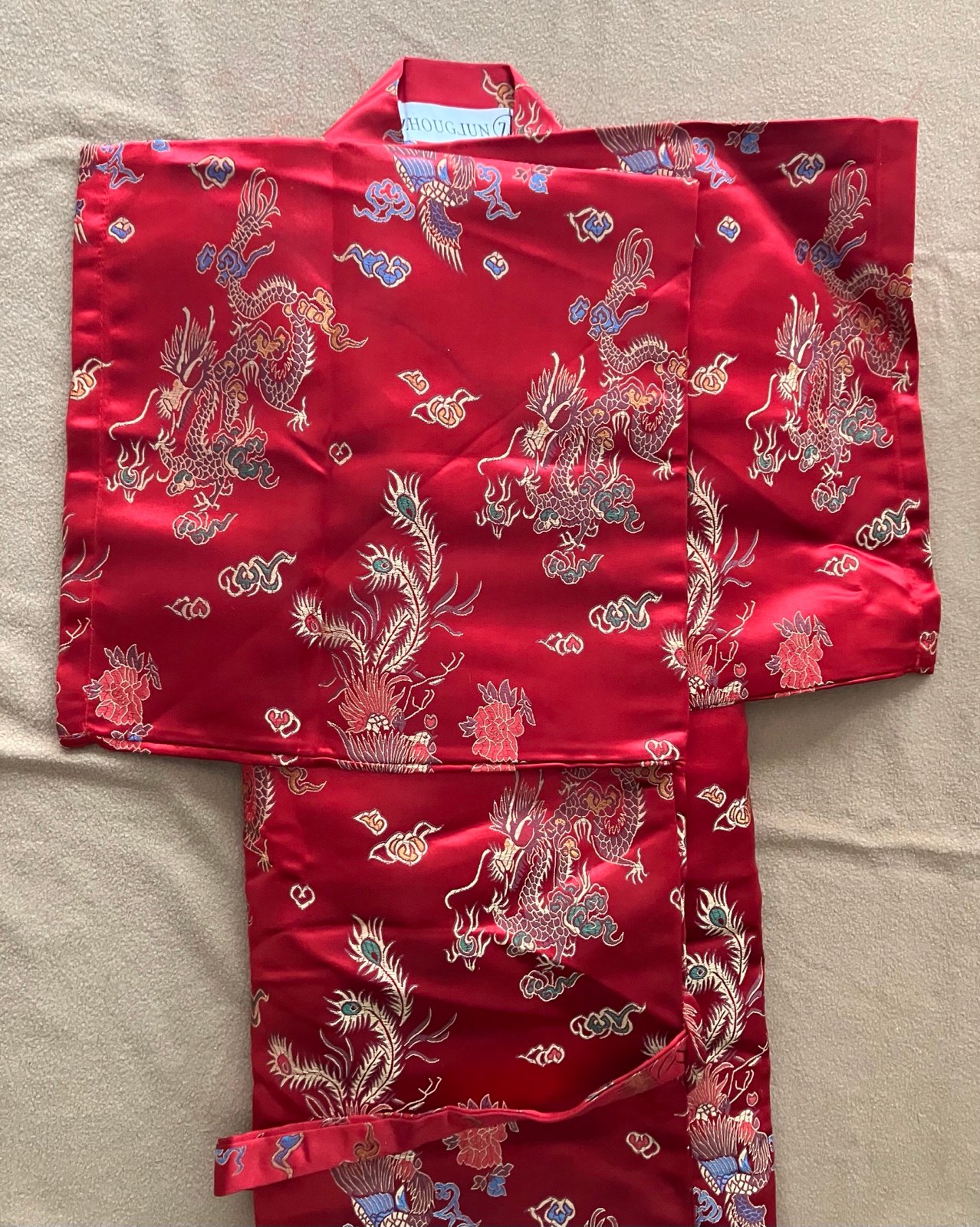 Chinese Silky Embroidered Robe. MS-79.