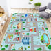 Kids Car Rug, 2' 7 x 4' City Life Traffic Road Playmat for Toy Cars Trains