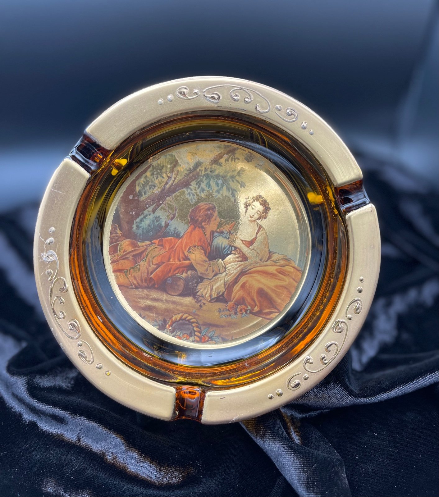 Vintage Amber Ashtray