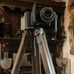 Antique Camera Kodak with Antique Wood Tripod