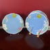 Primrose Vintage Blue Floral Butterfly Melamine 11 Dinner Plate Set of 4-NWT