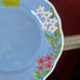 Primrose Vintage Blue Floral Butterfly Melamine 11 Dinner Plate Set of 4-NWT